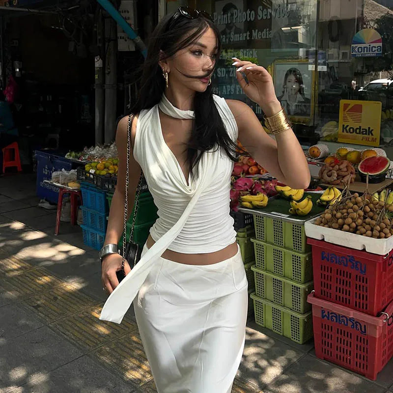 Tank Top For Women V Neck Sleeveless Knit