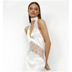 Lace See Through Sling Maxi Dress Evening