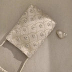 Sweet And Elegant Beaded Embroidered Party Bag With Delicate Shoulder Crossbody Strap