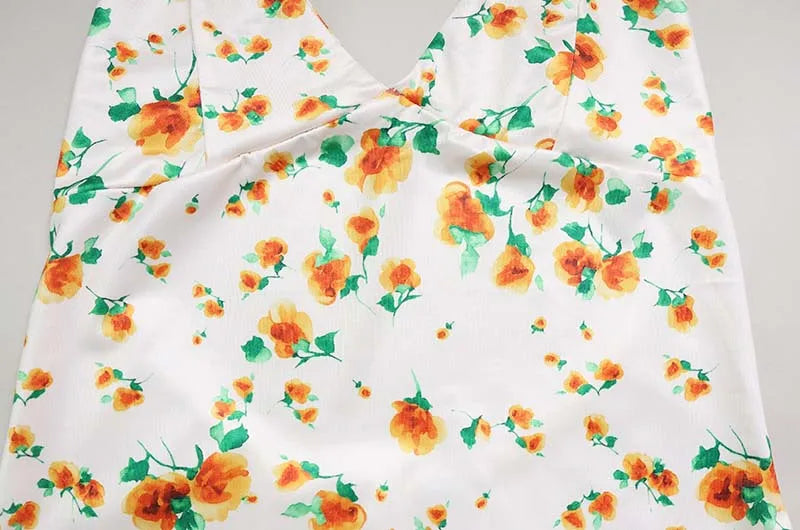 Floral Suspender Dress With Strapless