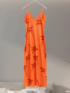 Boho Crochet Beach Slip Dress With Hollow Out Detailing Halter Neck