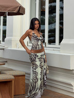 Retro Prints Set With Tube Top