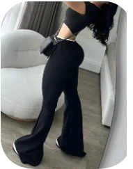 Sexy Slim Two Piece Set For Women Short Sleeve Square Collar Top High Waist Pants
