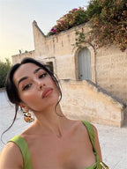 Elegant Satin Backless Halter Off-Shoulder Maxi Dress