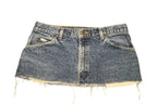 Y2K Denim Mini Skirt With Printed Motif High Waist