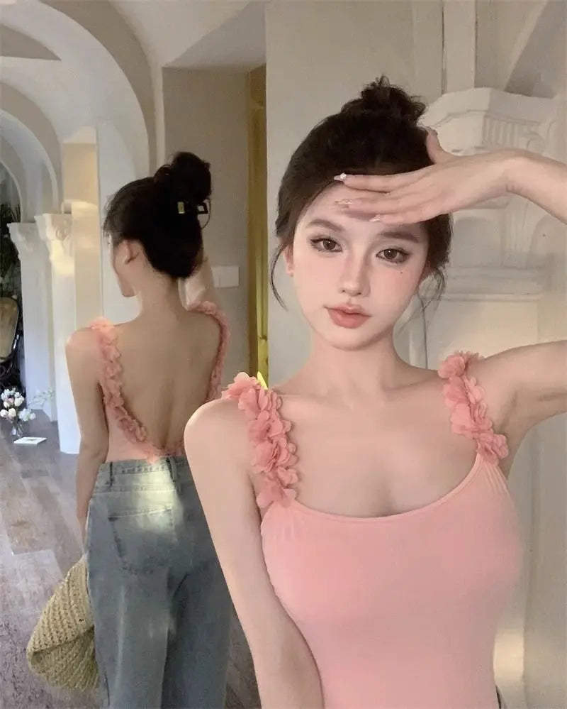 3D Flower Sweet One-Piece Swimsuit for Women