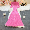 Patchwork Knitted Maxi Dress