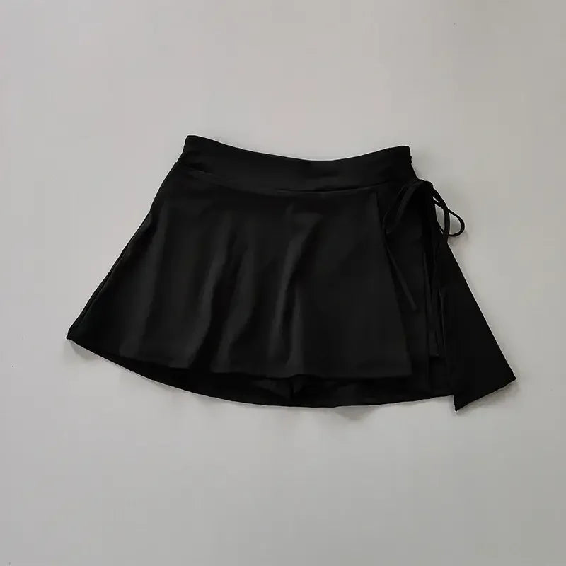 Versatile Athletic Skirt With Built In Shorts Quick Dry Fabric Side Split