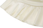 Two Piece Set Slim Top And Pleated Skirt With Ruffles