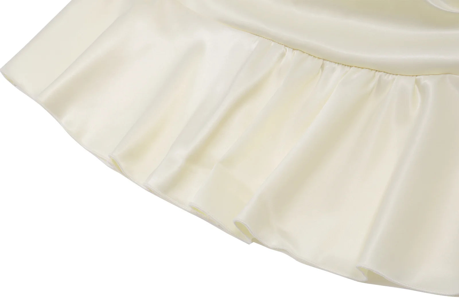 Two Piece Set Slim Top And Pleated Skirt With Ruffles