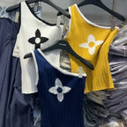 Dreamy Patchwork Camisole With Skew Collar