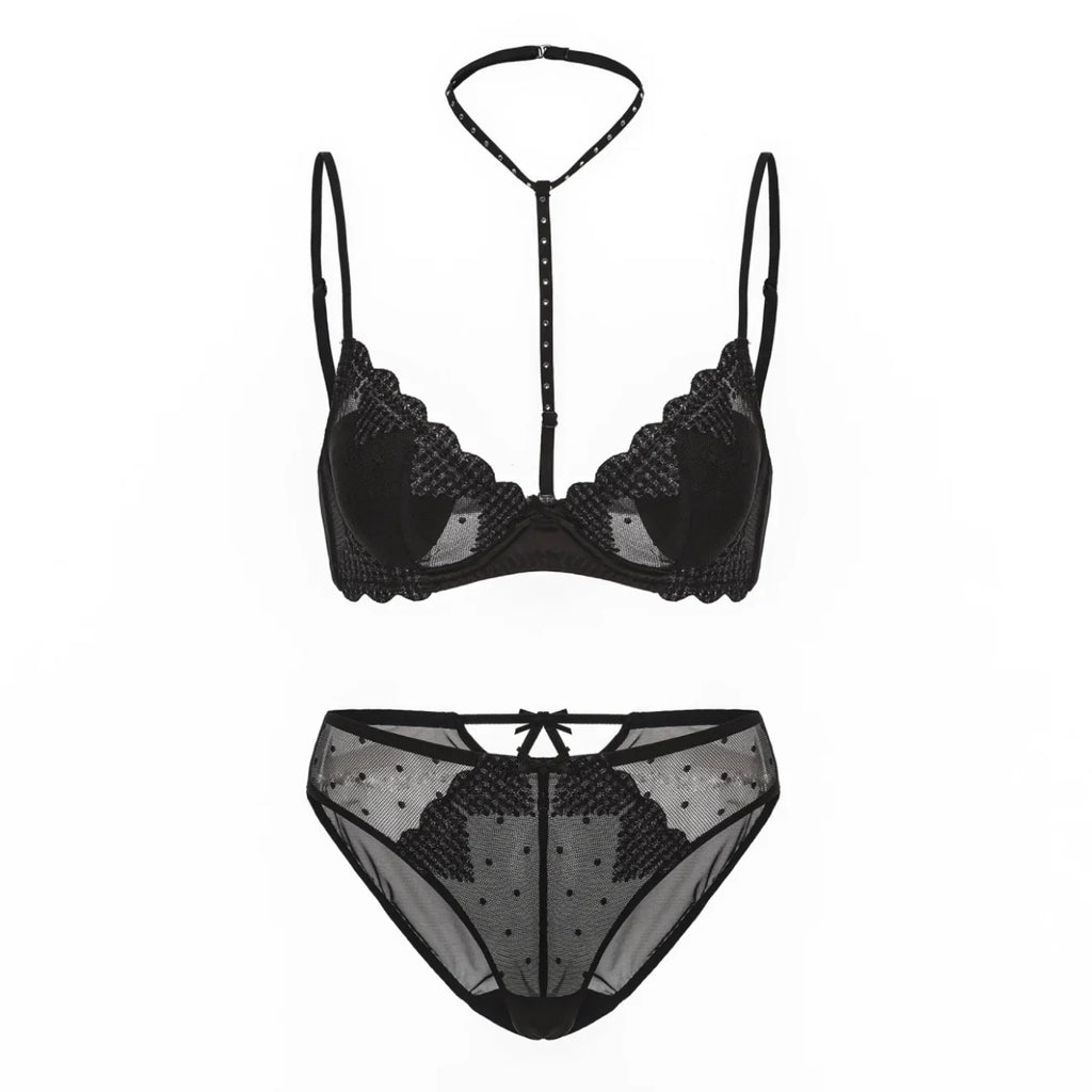 French Embroidered Romance Push Up Bra Set With Steel Ring Delicate Lace And Seductive Coverage