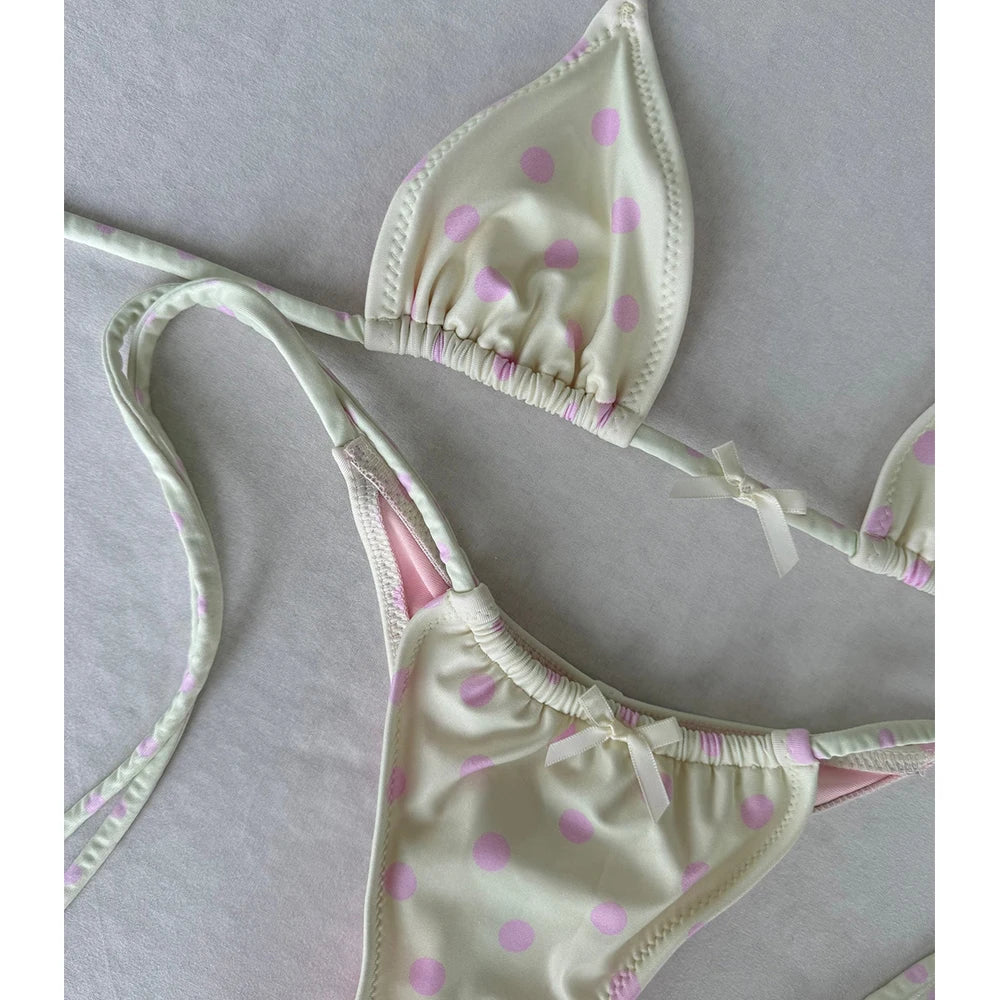 Print Micro Bikini Set Summer Beachwear Flirty Thong Swimsuit Bright Pattern