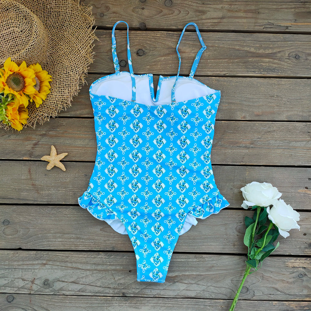 Bandage One Piece Swimsuit Women Swimwear Ruffle Bodysuit Monokini