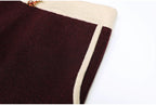 Diamond Buckle Knit Top With Elastic Fit Long Sleeve Pullover Round Neck For Women