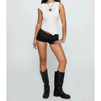 Fold Over Lounge Shorts For Women Elastic Waist Soft Comfort With Y2K Vibe