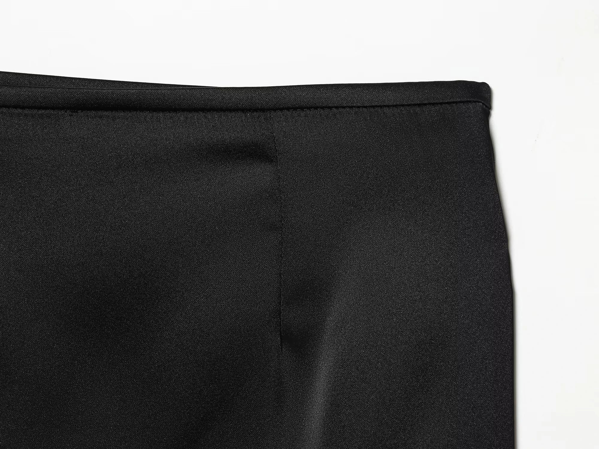 Lace Hem Mini Skirt Mid Waist Above Knee Length