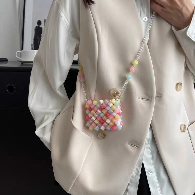 Playful Transparent Jelly Crossbody Bag Pink With Tiny Coin Pouch And Delicate Vibe