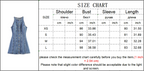 Casual Denim Mini Dress For Women Sleeveless Round Collar Single Breasted Slim Fit