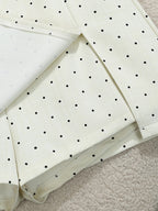 Mini Dots Pattern High Waist Skirt With Double Slits