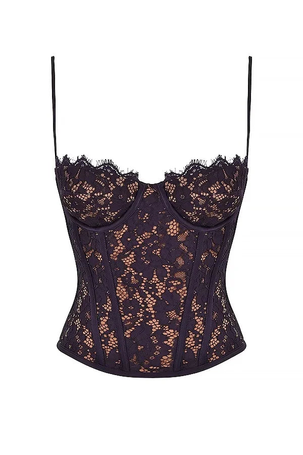 Women's Fashion Lace Spice Sling Vest Fishbone Top