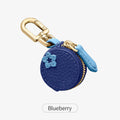 Mini Blueberry PU Leather Pendant Coin Purse Keychain Charm