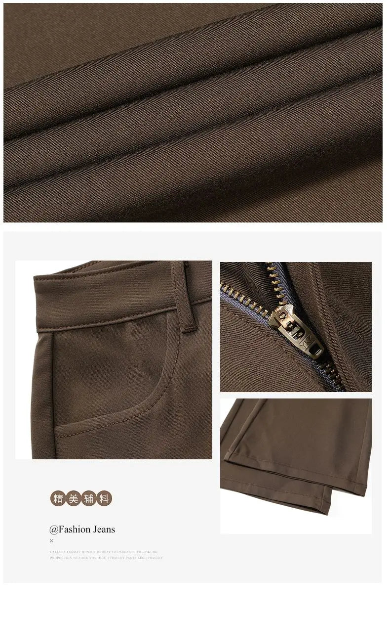 Antiwrinkle Flare Pants With Slimming Comfort Low Waisted
