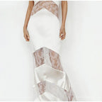 Lace See Through Sling Maxi Dress Evening