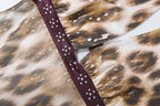 Leopard Print Halter Maxi Dress Backless Sleeveless