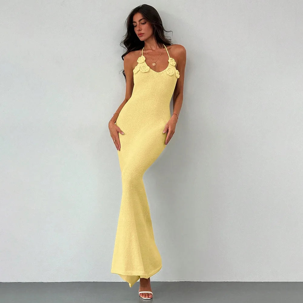 Women Knit Spaghetti Strap Sleeveless