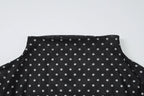 Vintage Polka Dot Dress Set With See Through Top And Long Skirt For Summer Parties