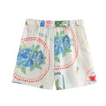 Plant Print Camisole And Shorts Set