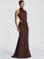 Backless Sleeveless Maxi Dress Elegant Bodycon