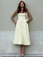 Backless O Neck Sling Maxi Dress A Line Slim