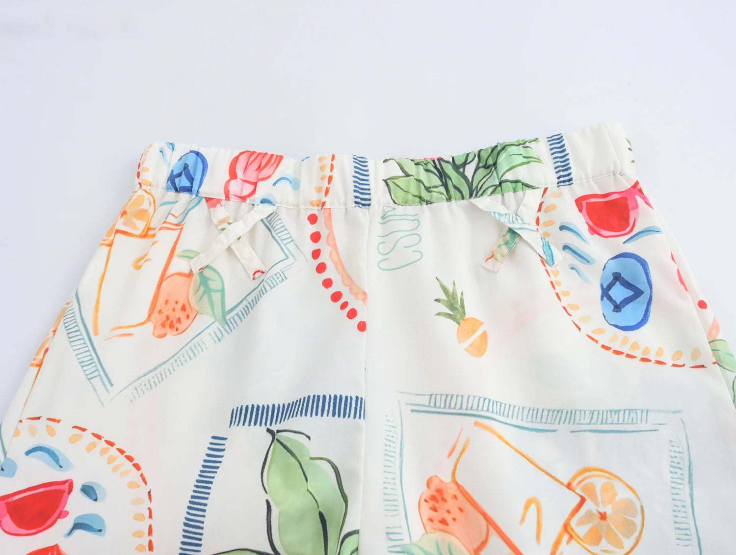 Plant Print Camisole And Shorts Set