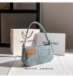 Denim Square Bag For Women Casual Chic Shoulder Messenger Purse With Modern Flair