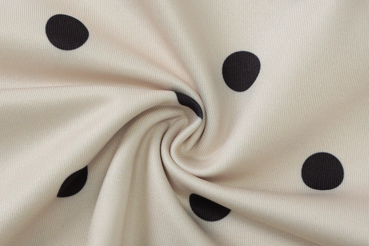 Polka Dot O Neck Crop Tank For Women