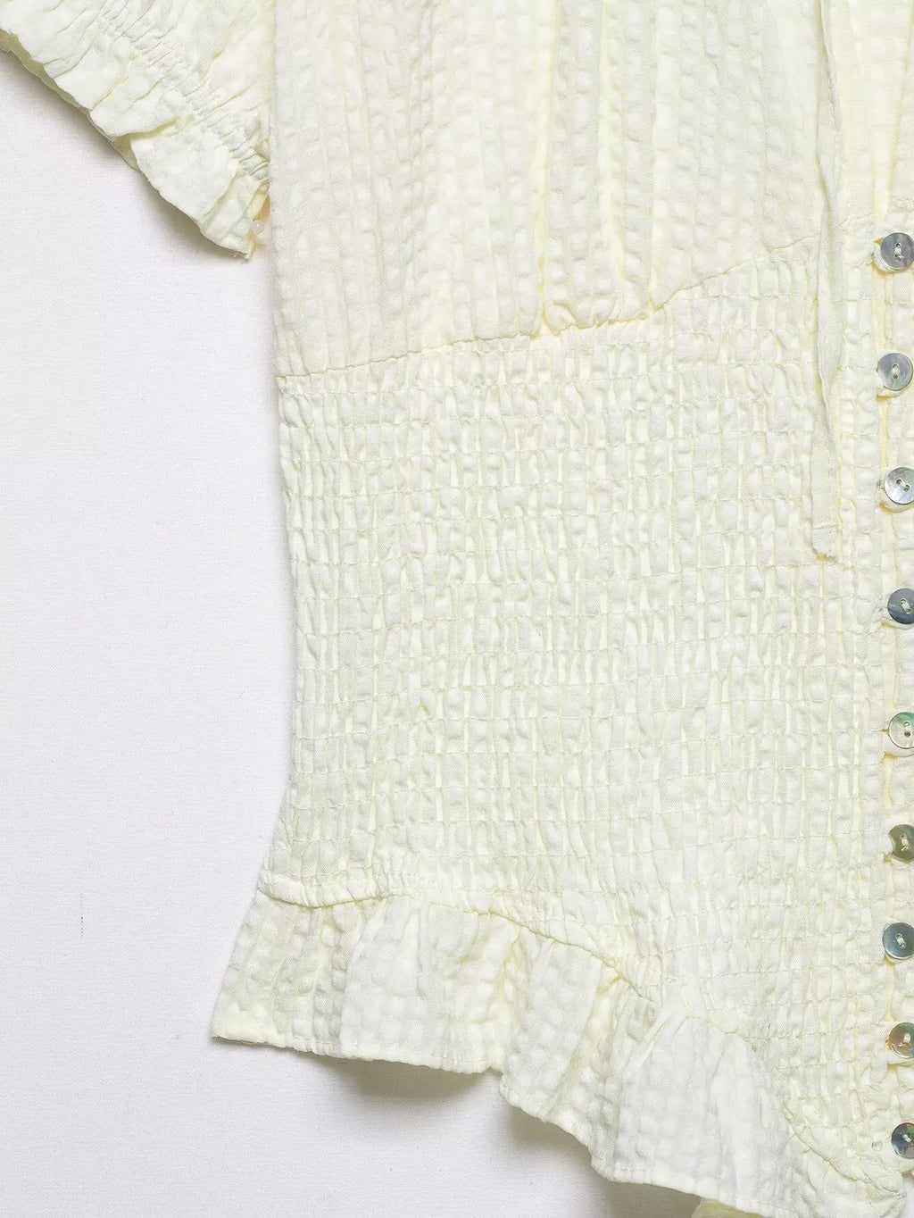 Elegant Chest Cutout Top With Elastic Waist