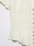 Elegant Chest Cutout Top With Elastic Waist