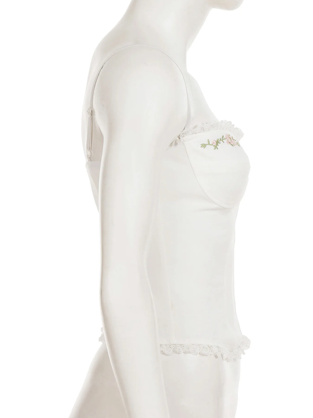 French Embroidered Flower Halter Corset Sexy Slim Top