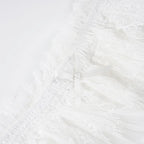 Lace Trim Knot High Waist Pleated Mini Skirt With Color Blocking Details For Seductive Style