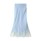 Patchwork Lace Camisole Top And Midi Skirt Set