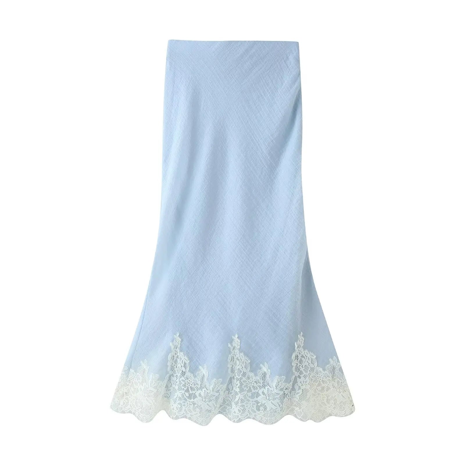 Patchwork Lace Camisole Top And Midi Skirt Set