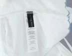 Wave Edged White Camis Sexy Bow V Neck Cotton Slim Crop Top