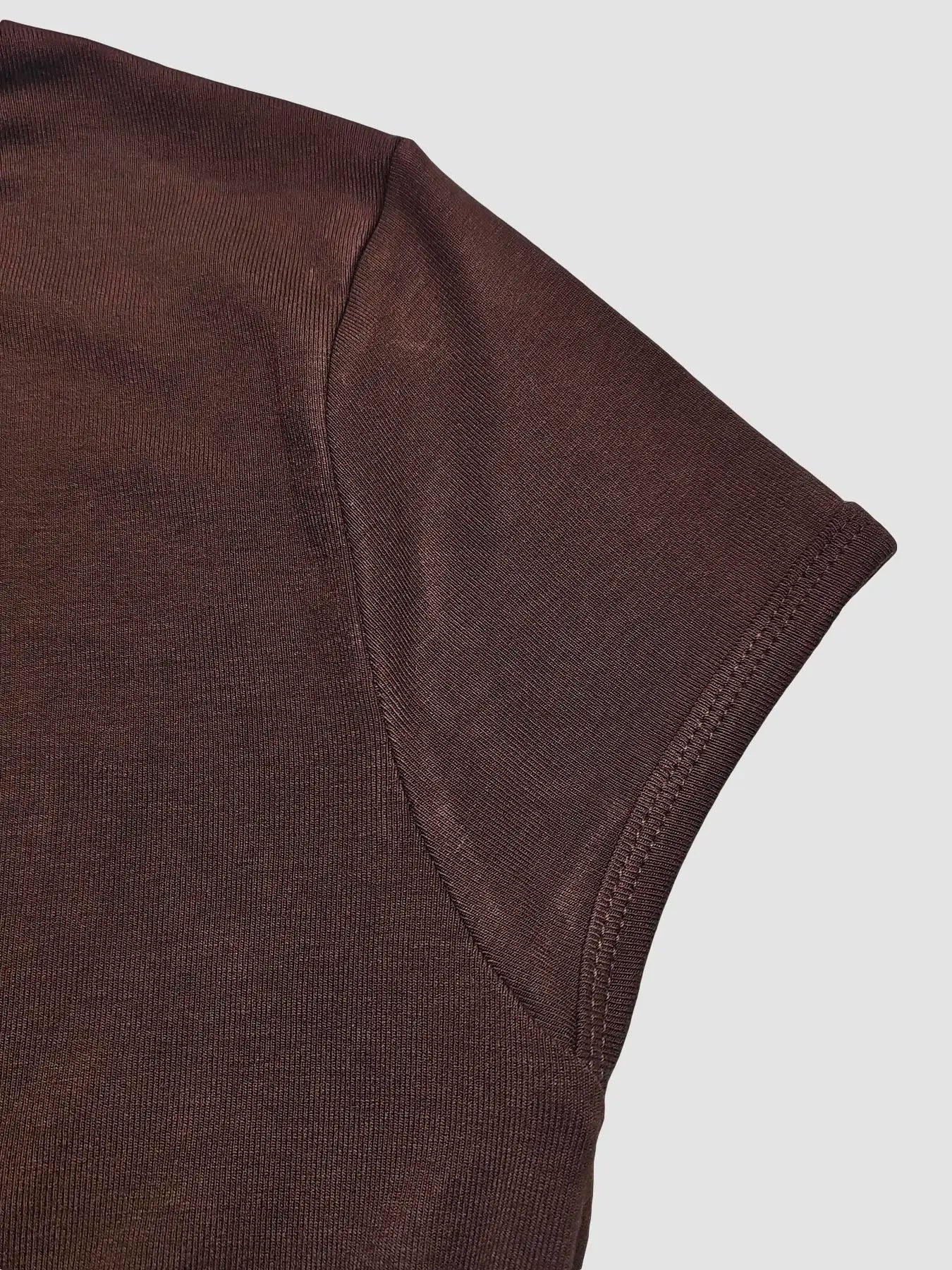 Solid Color Button Front Short Sleeve Tee With Round Neck