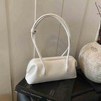 Underarm Bag Solid Color PU Shoulder Handbag