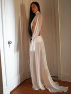 Sheer 2-Piece Turtleneck Crop Top & Skirt Set