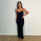 Backless Maxi Sundress With Spaghetti Straps