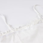 French Embroidered Flower Halter Corset Sexy Slim Top