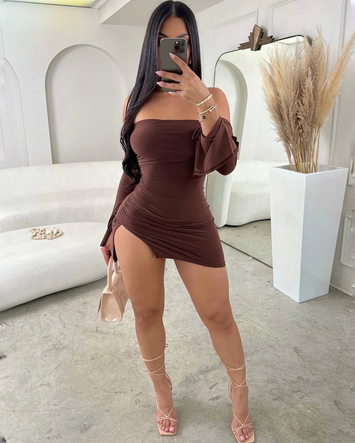 Strapless Backless Mini Dress In Bodycon Silhouette